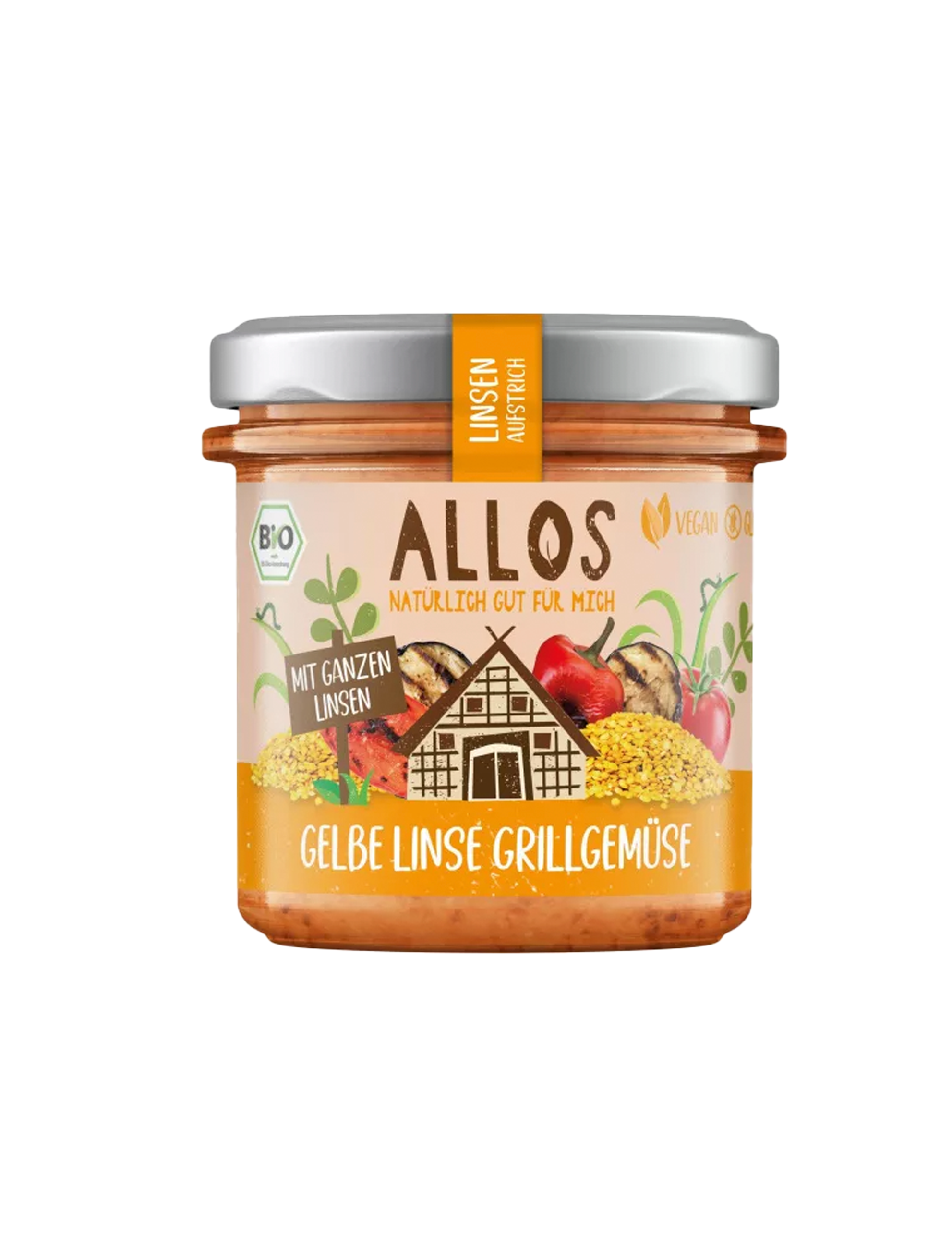 Ekologiskt linsbaserat pålägg med linser och grillade grönsaker (140 g)