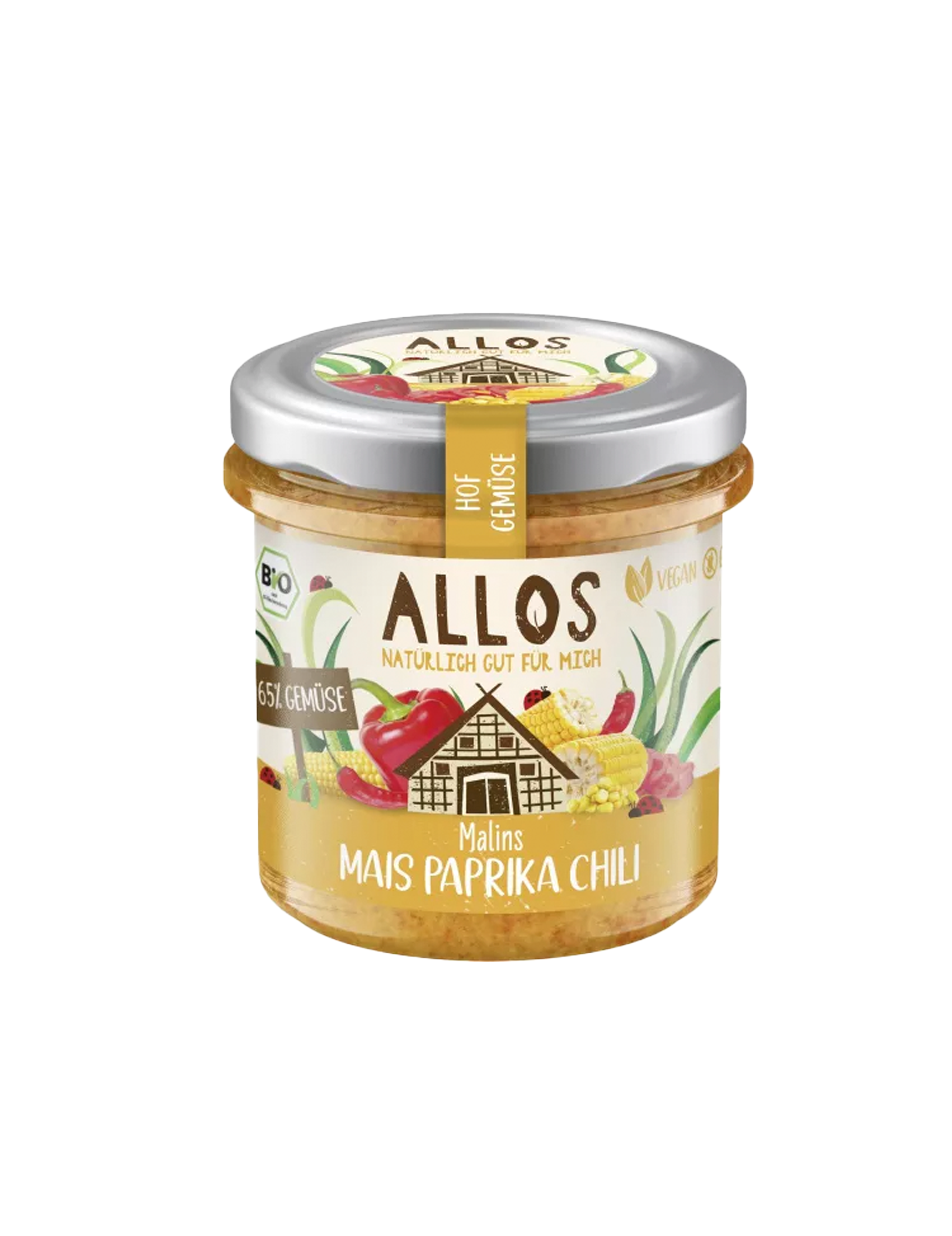Ekologiskt smörpålägg med majs, paprika och chili (135 g)