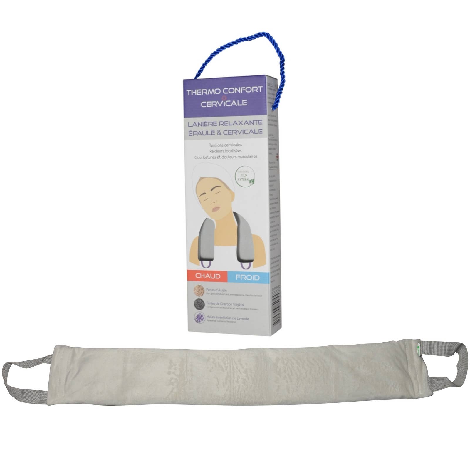 Naturlig värmedyna för nacken med lera och bambukol