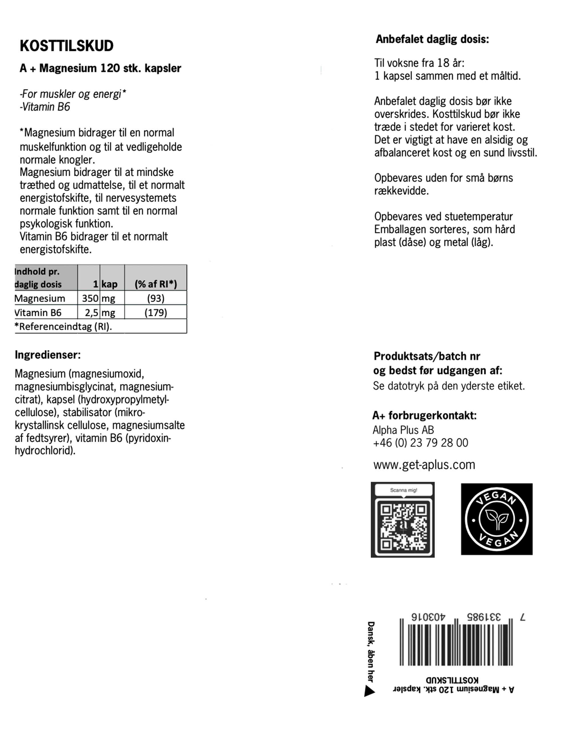A+ Magnesium (120 st)