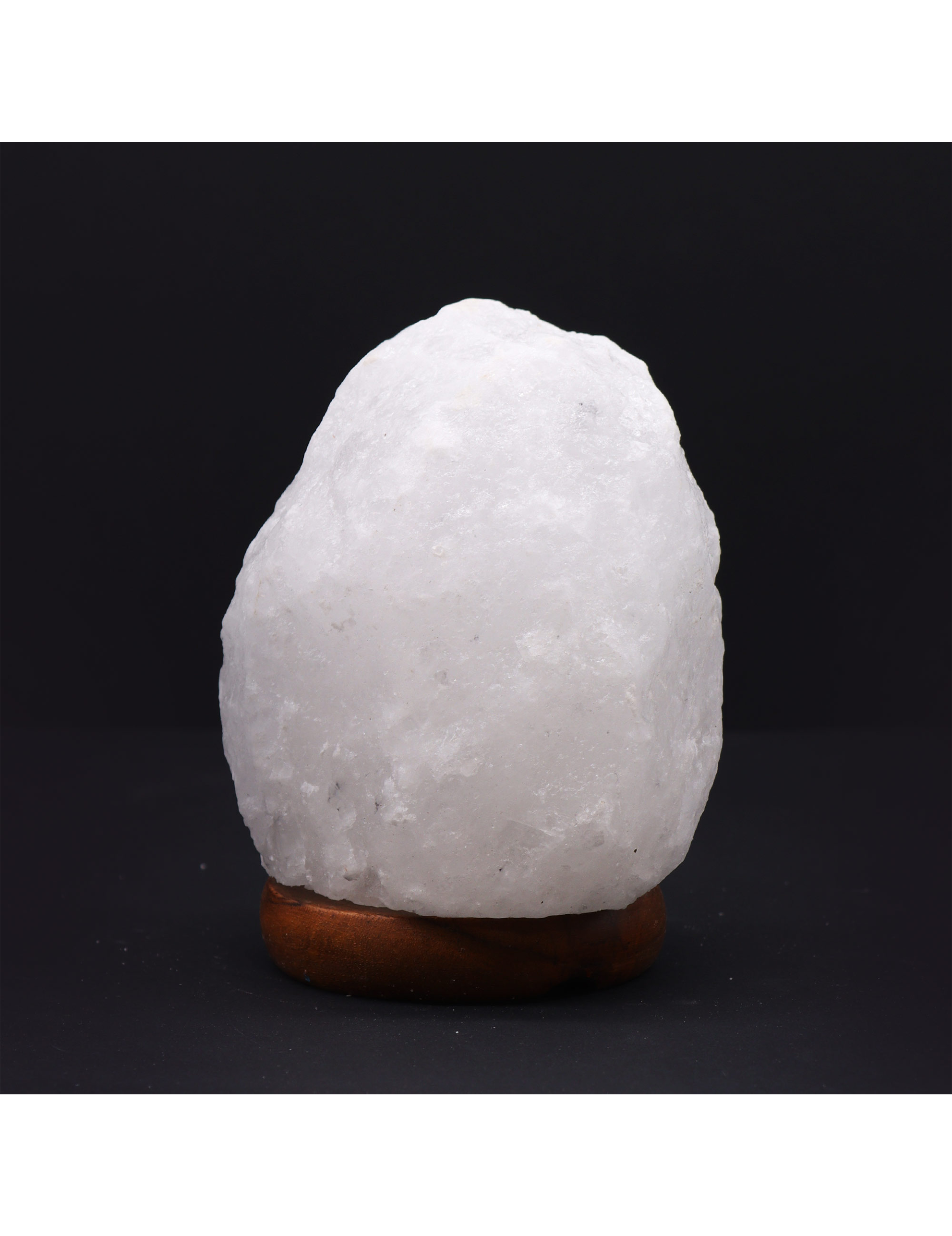 Crystal Rock Himalayasaltlampa med träfot (1,5-2 kg)