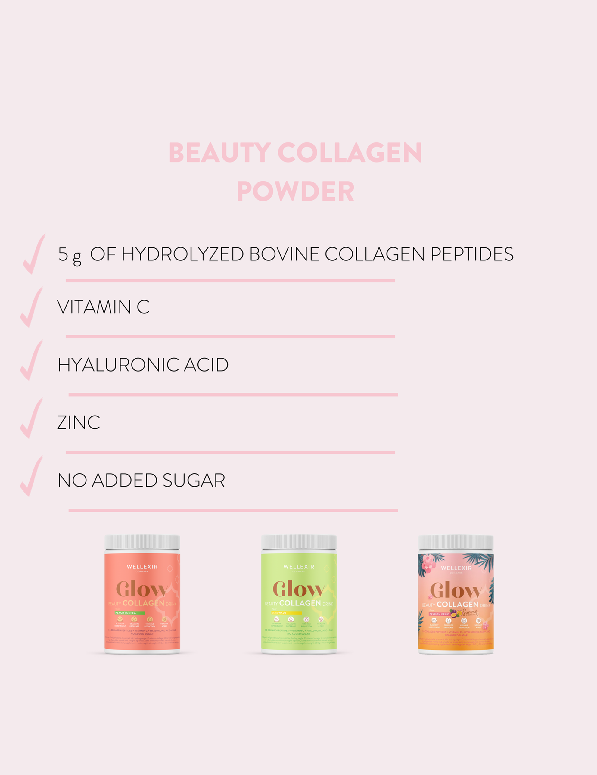 Glow Beauty Collagen Drink – Peach Ice Tea (360 g)