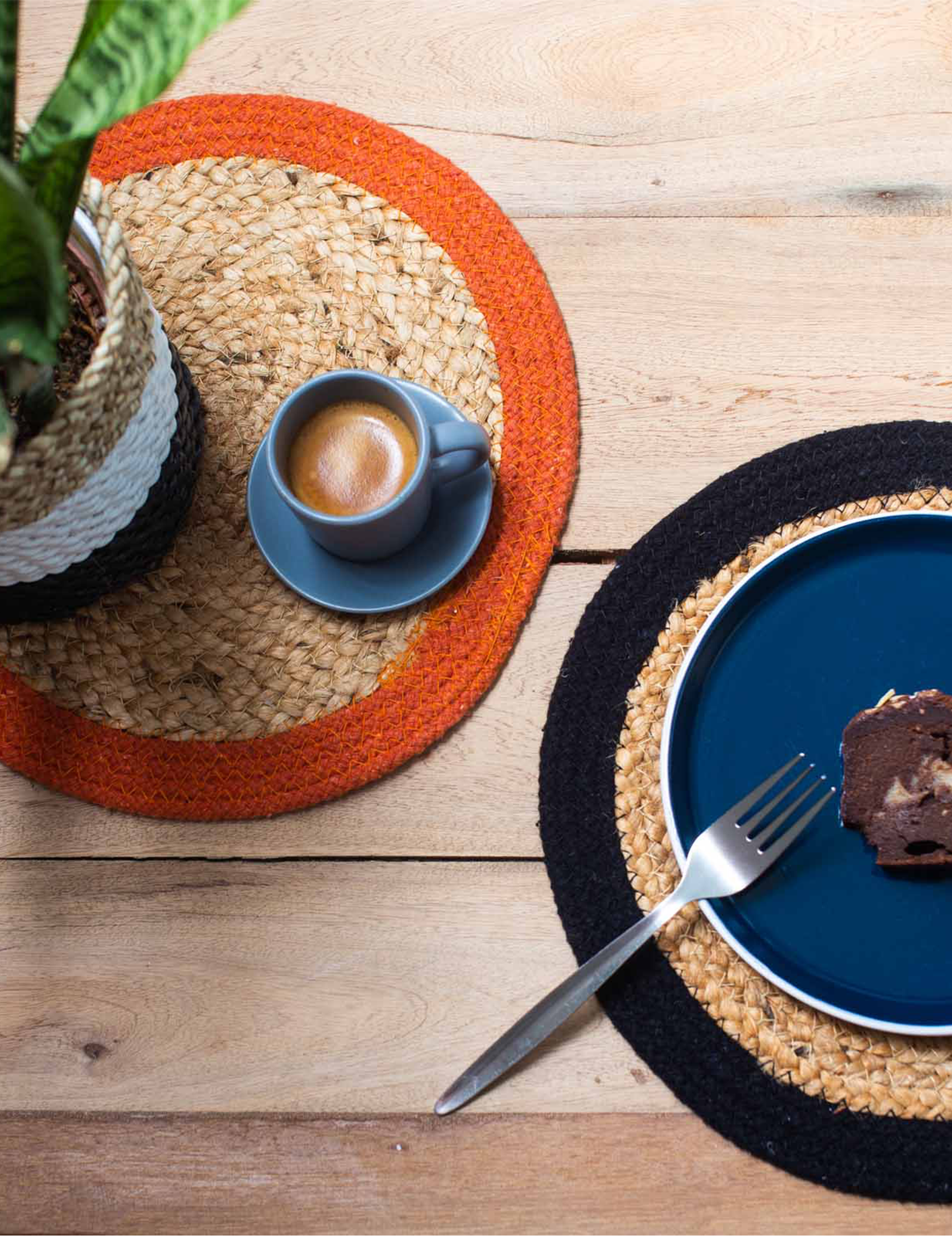 Tablett Jute & Bomull – Brun