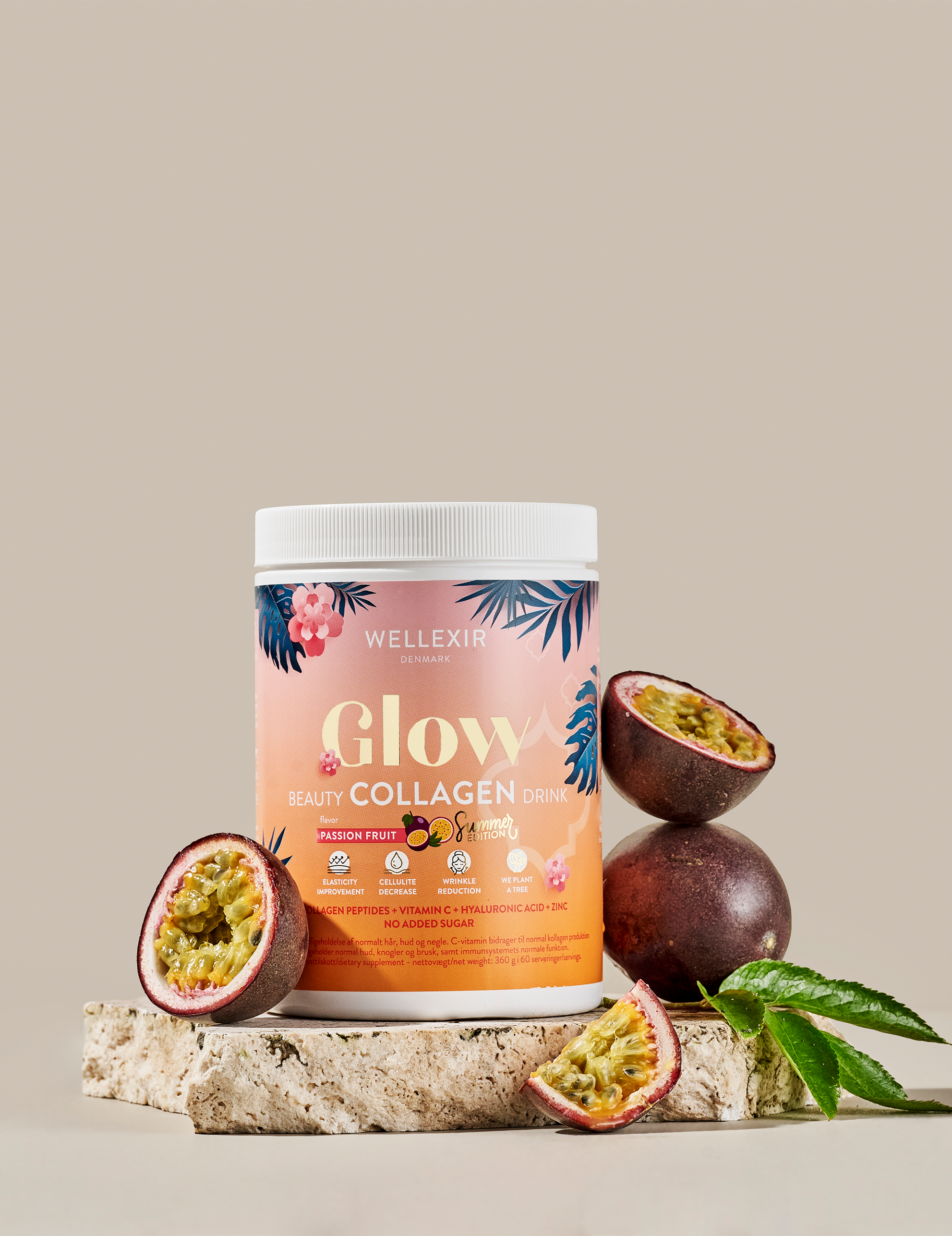 Glow Beauty Collagen Dryck – Passionsfrukt (360 g)