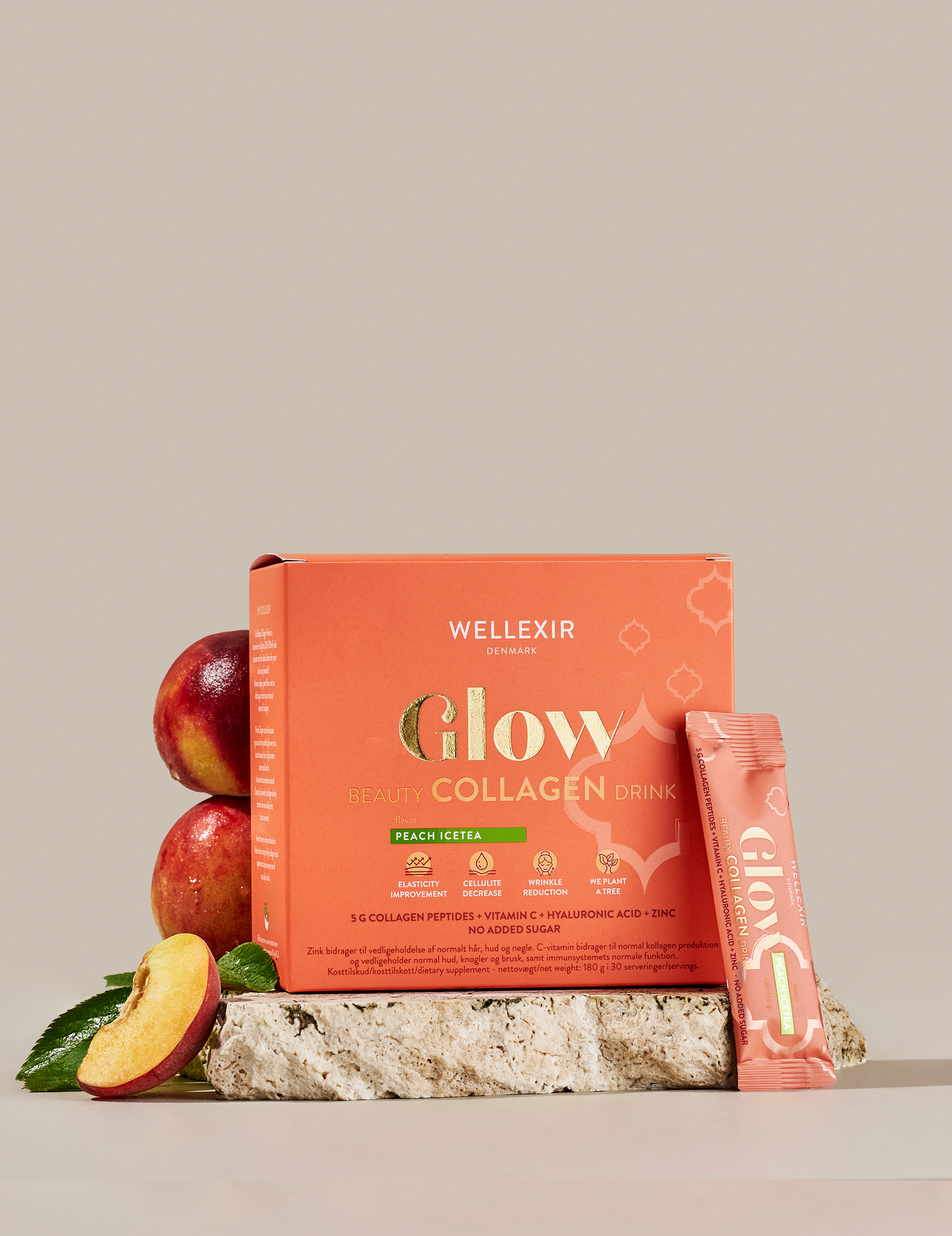 Glow Beauty Collagen Drink – Peach Ice Tea (30 st)