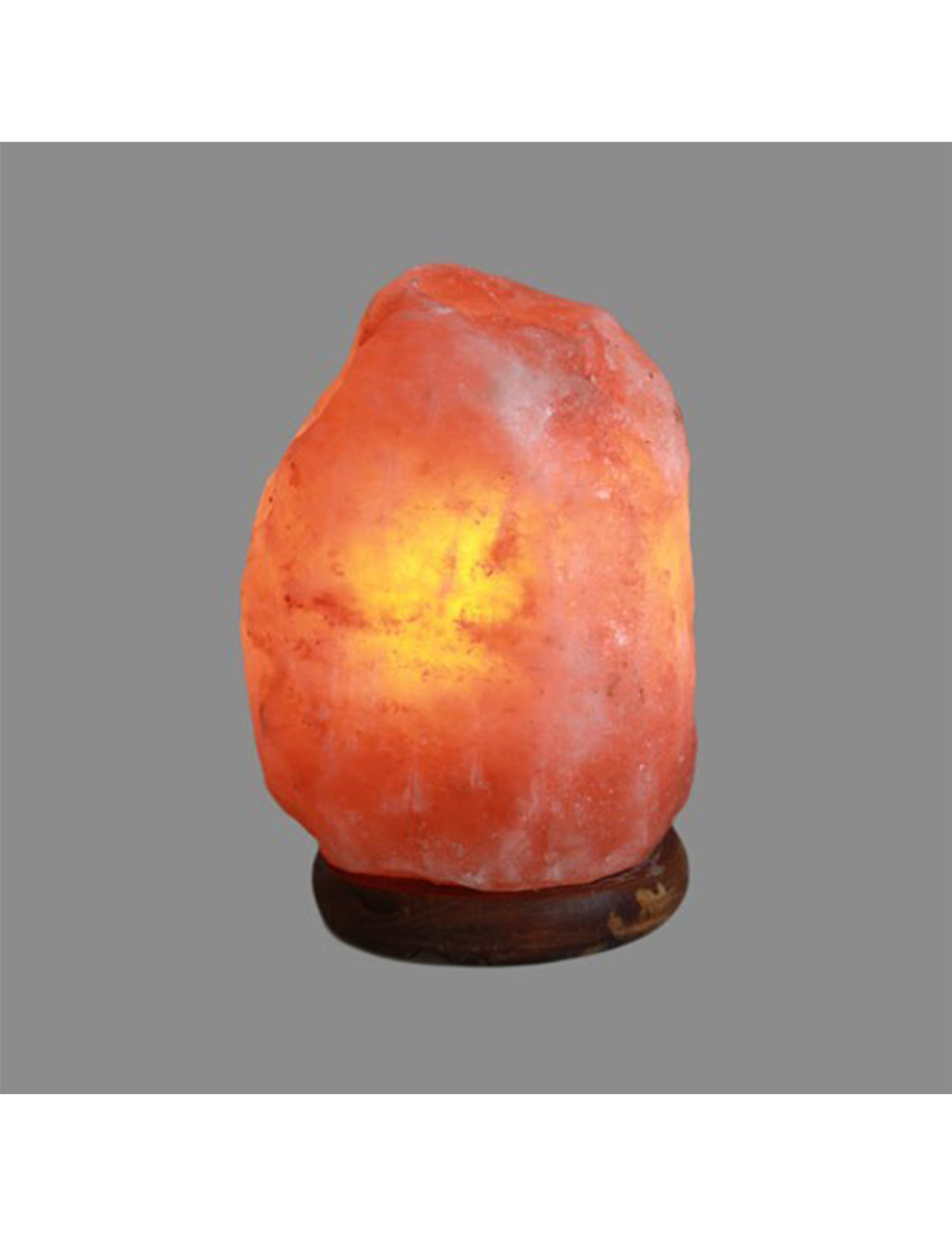 Himalayasaltlampa med träfot (1,5 – 2 kg)