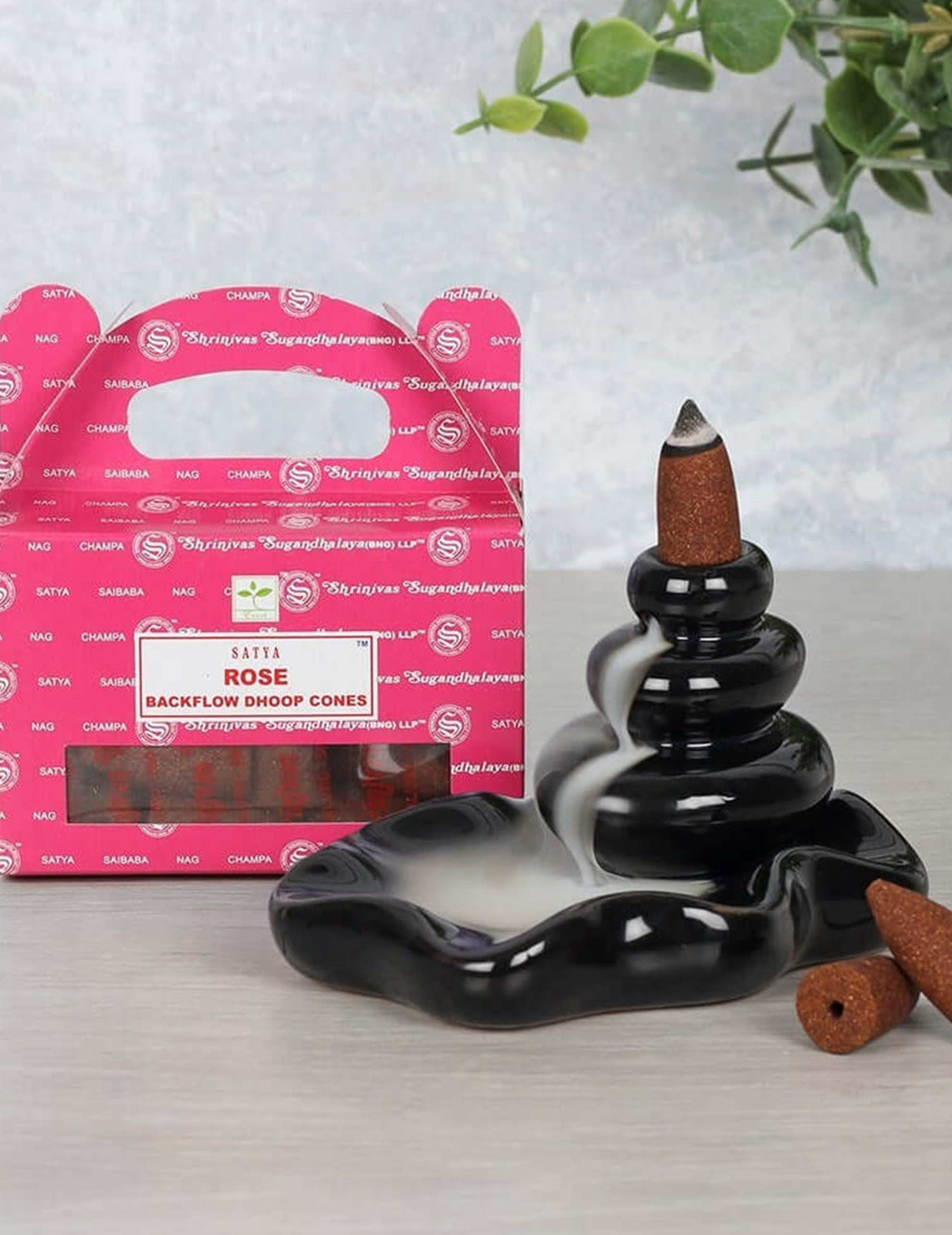 Backflow Dhoop rökelsekoner – Ros