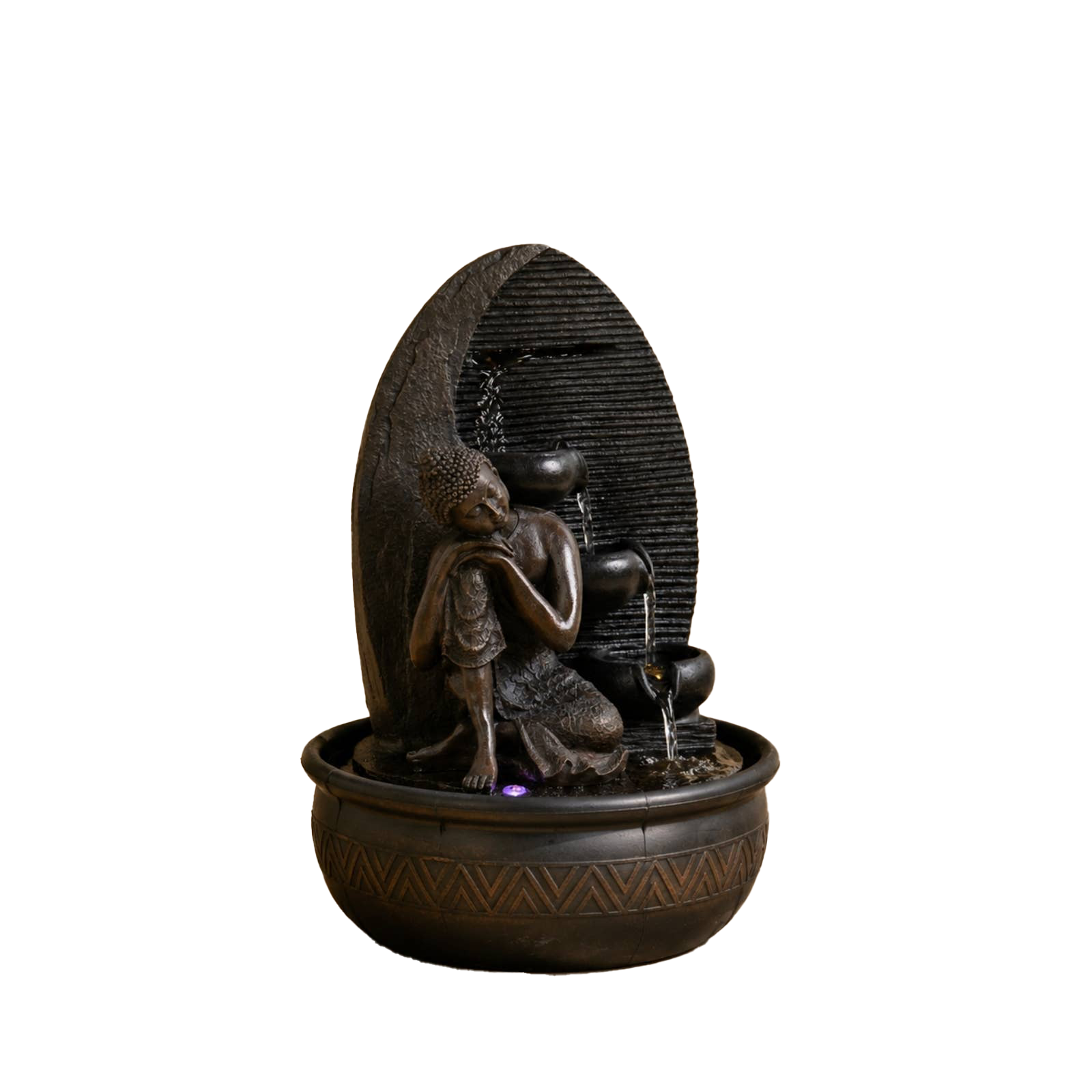 Zen Buddha Grace fontän med avtagbar Buddha-staty
