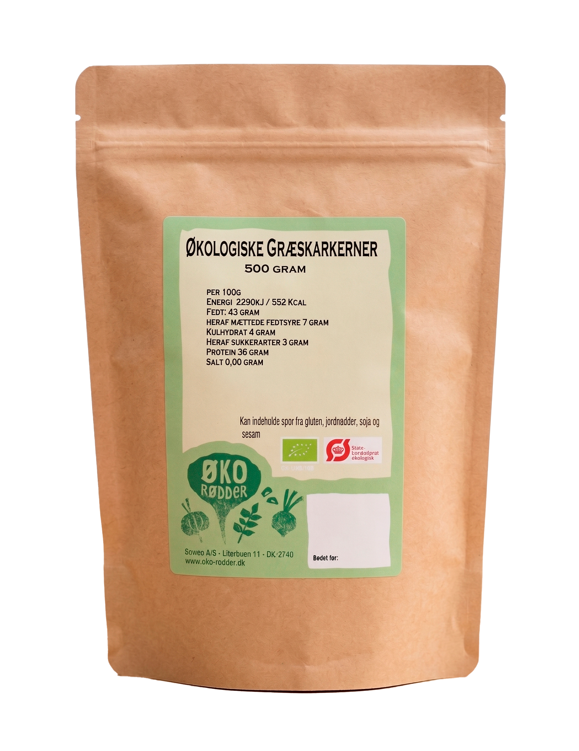 Ekologiska pumpafrön (500 g)