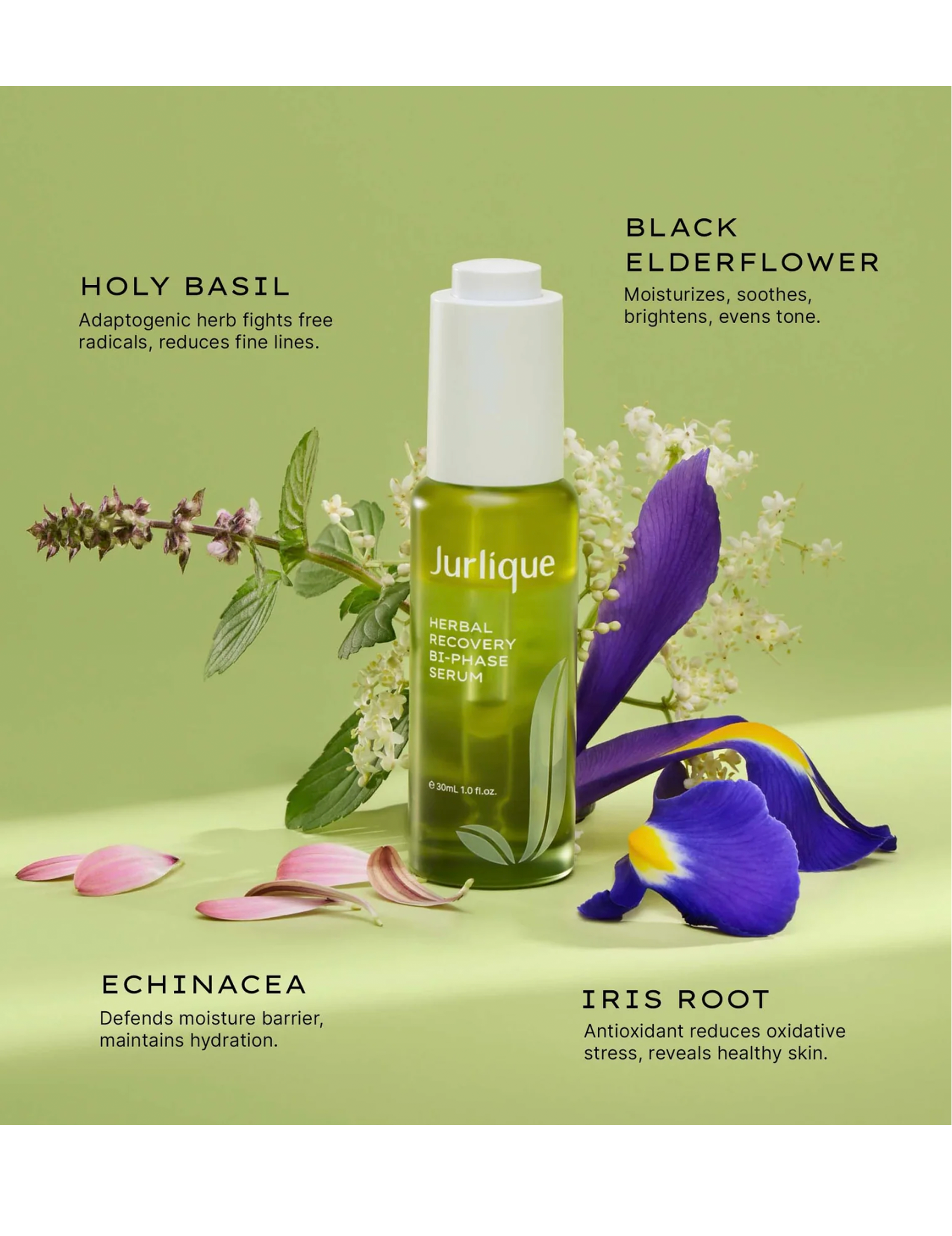 Herbal recovery Bi-phase serum med hyaluronsyra