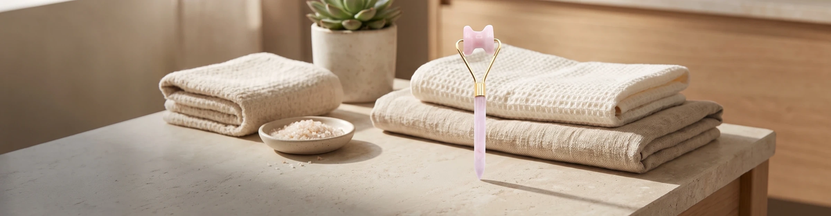 Ansigtsruller Rose Quartz (Jawline Roller)