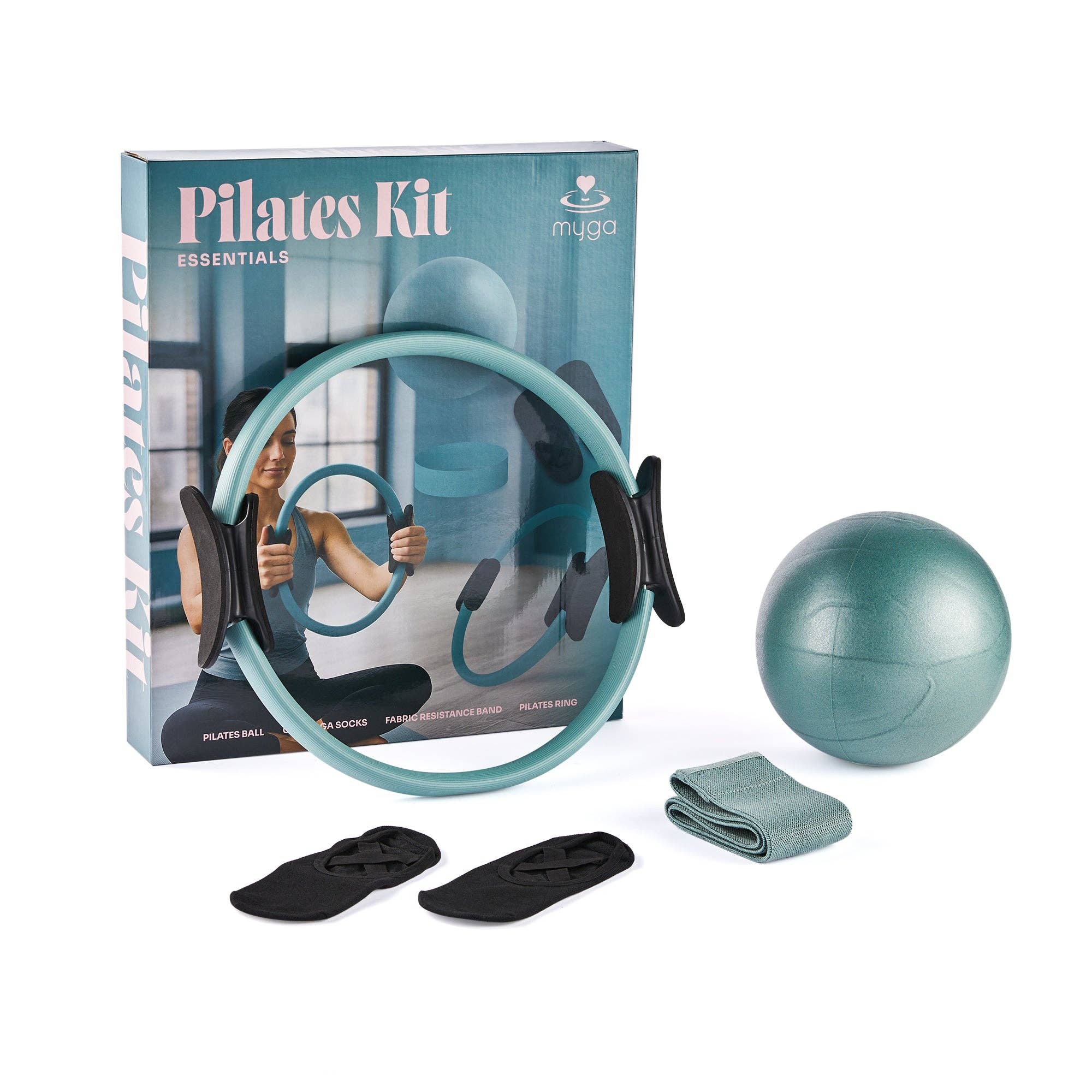 Teal Pilates-set