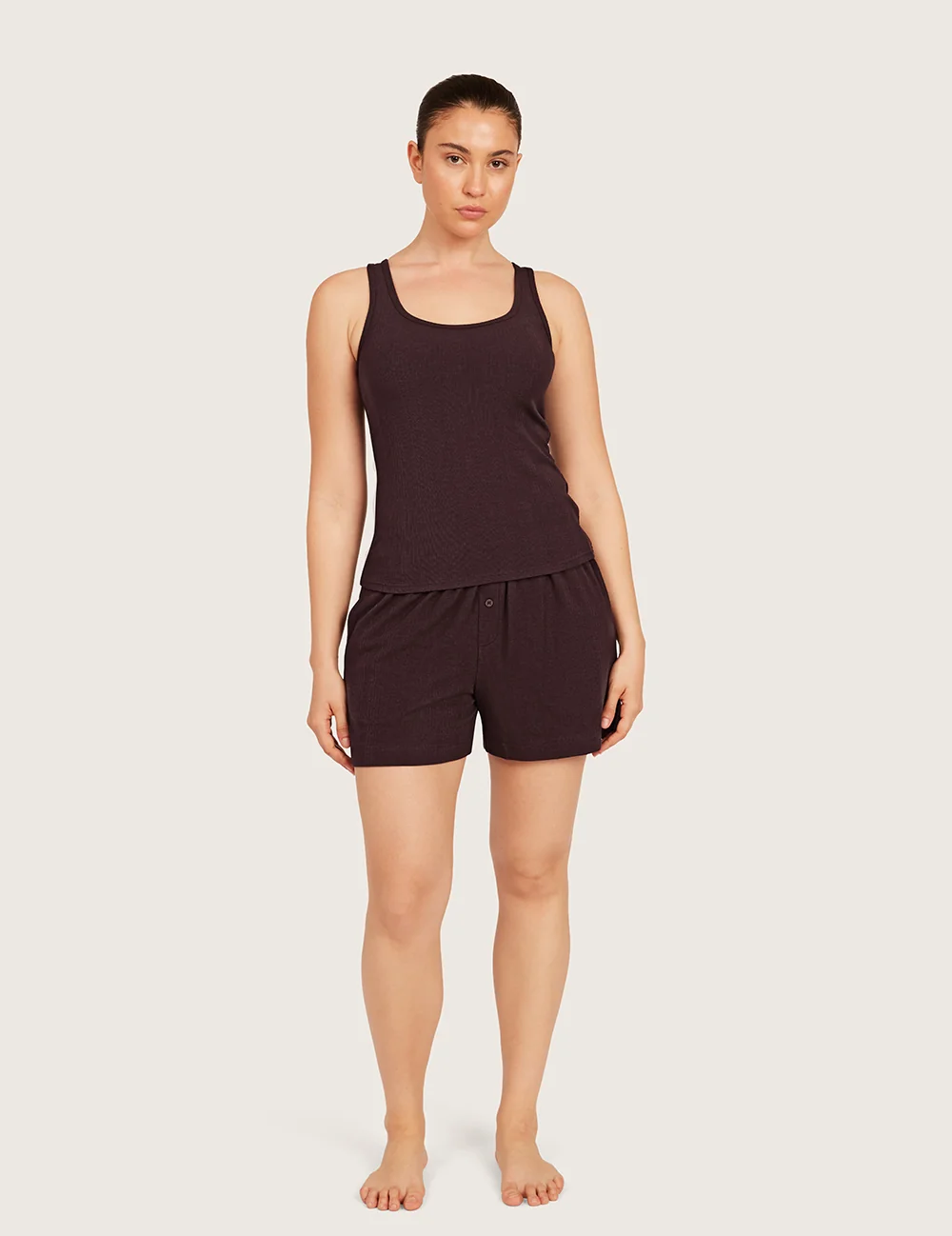 AiraRib™ lounge-shorts – Mulberry – billede 5