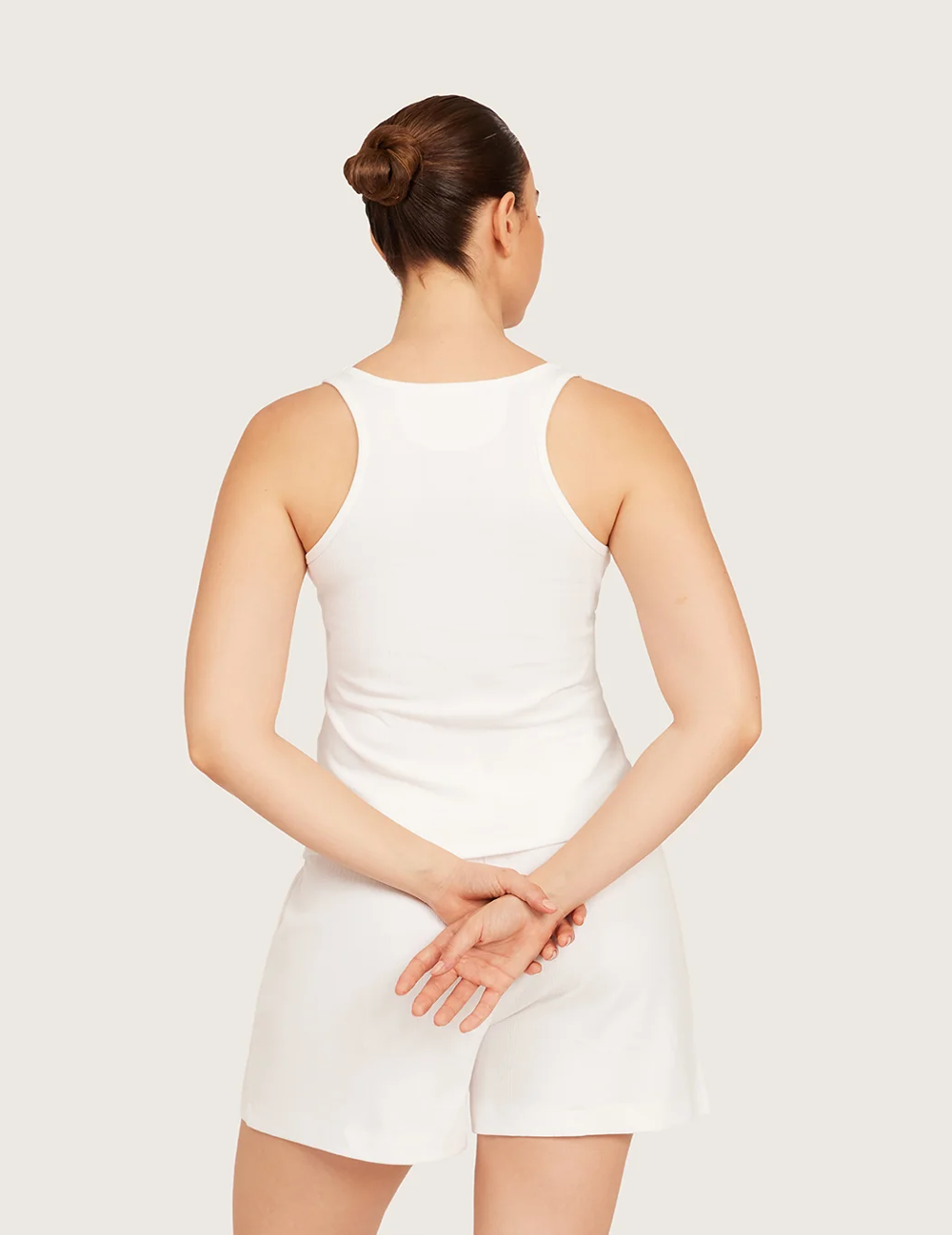 AiraRib™ lounge-tanktop – Chalk White – billede 2