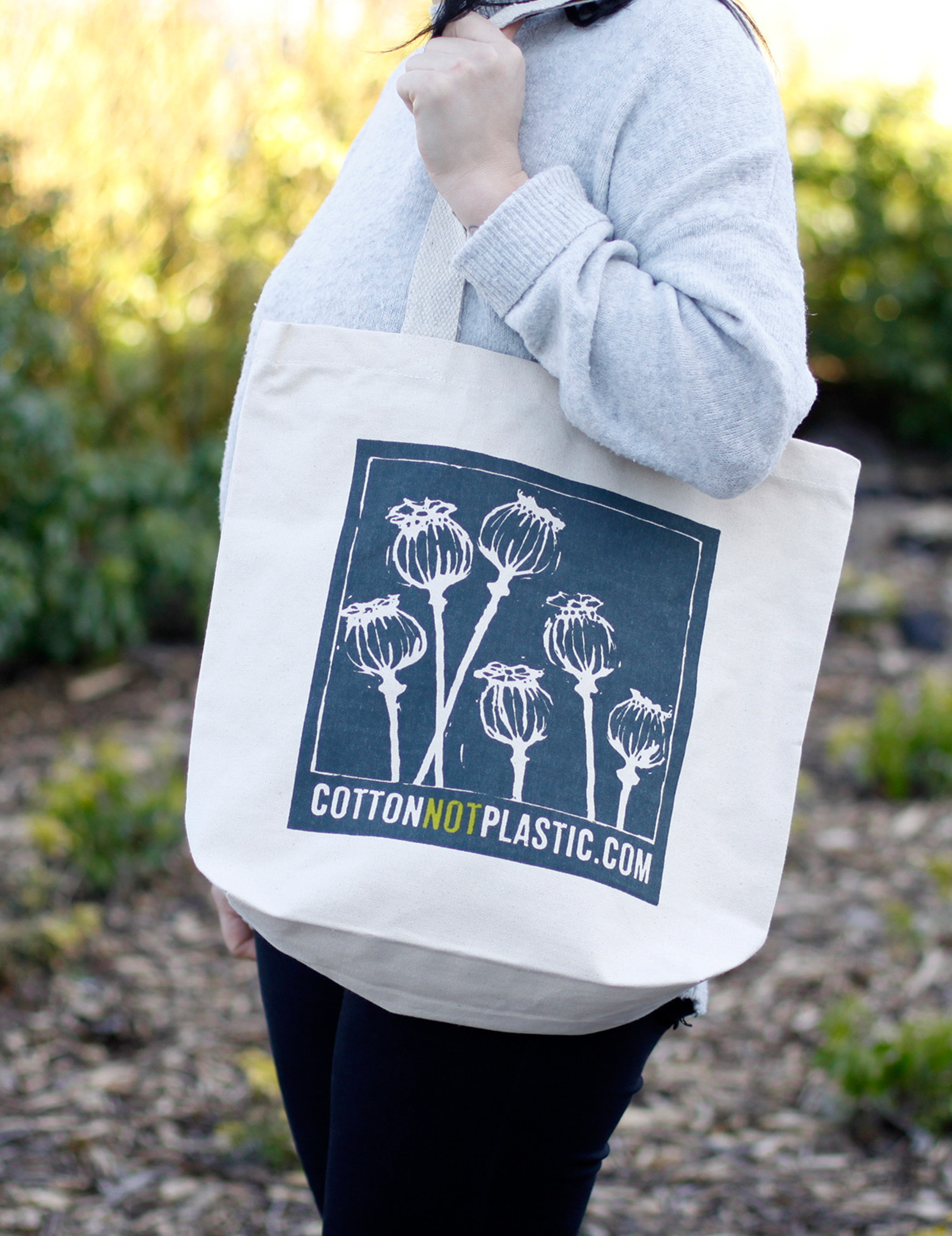 Eco Tote Bag Tygkasse – Poppy Heads
