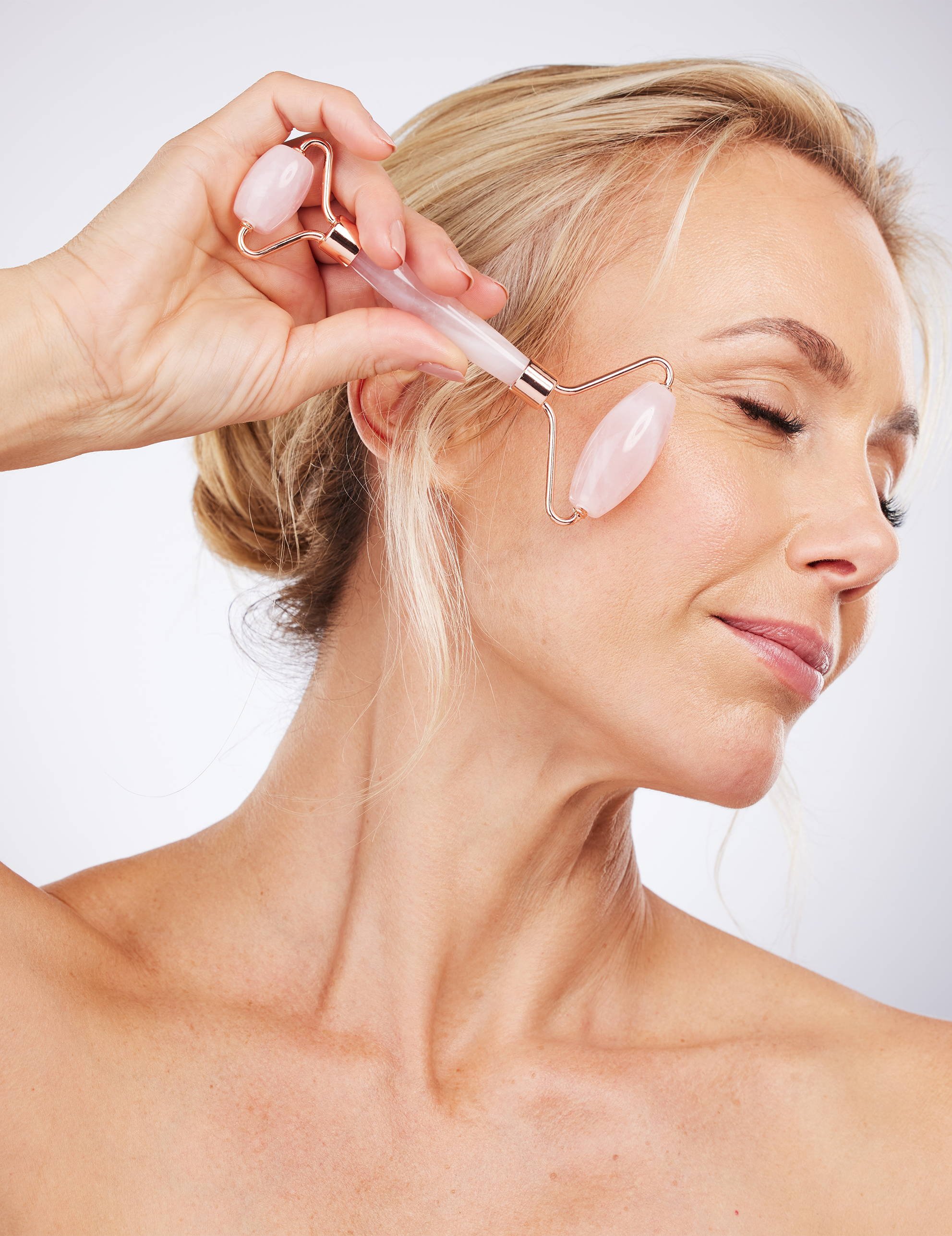 Ansiktsrullar Rosenkvarts (Face Roller)