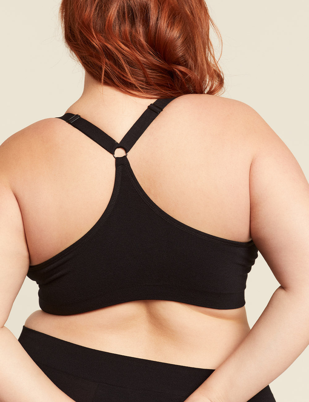 Full Byst Trådlös Racerback-behå – Svart