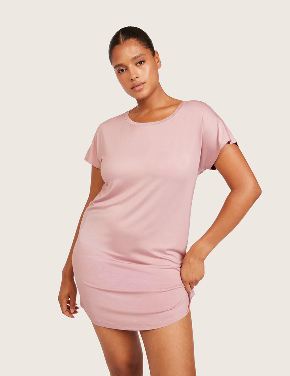 Boody Goodnight natkjole i Lilac – detalje af fald og pasform