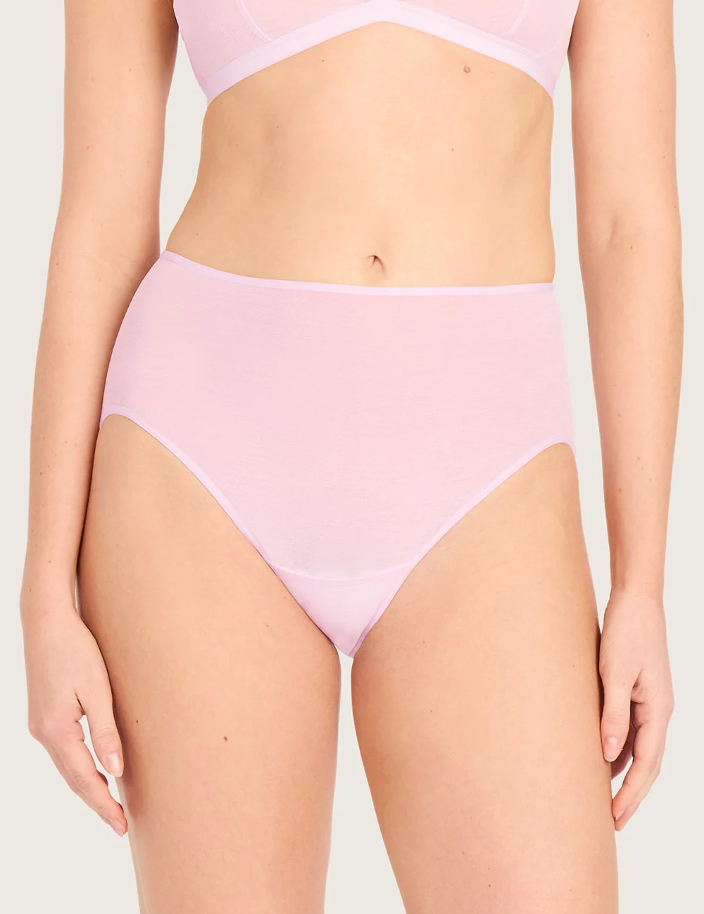 Boody FreeMesh high cut maxi-trusse i Pink Sorbet – billede 1