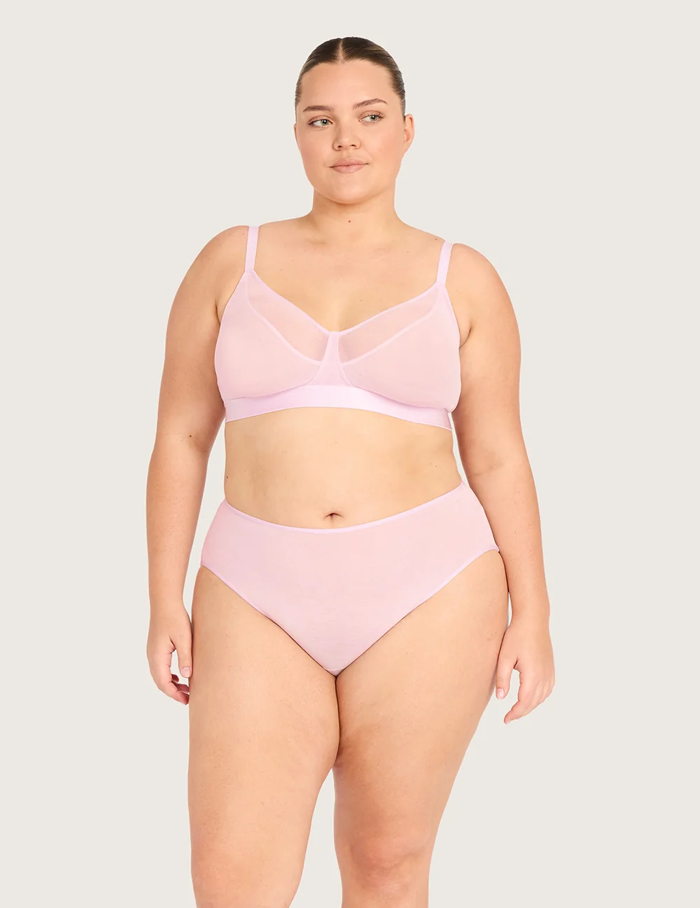 Boody FreeMesh high cut maxi-trusse i Pink Sorbet – billede 17
