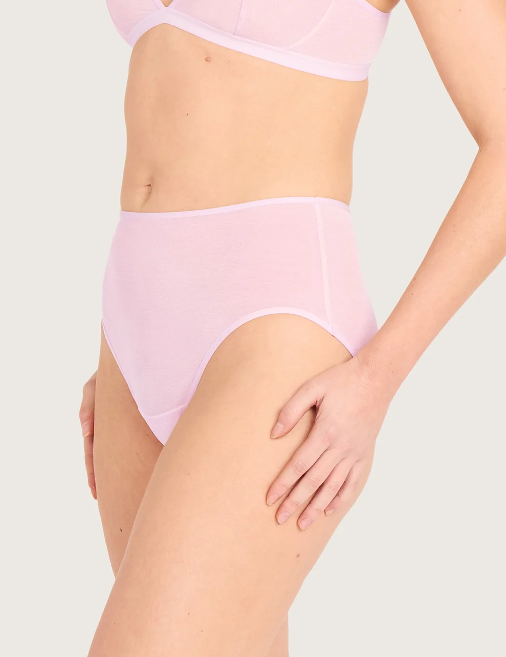 Boody FreeMesh high cut maxi-trusse i Pink Sorbet – billede 3