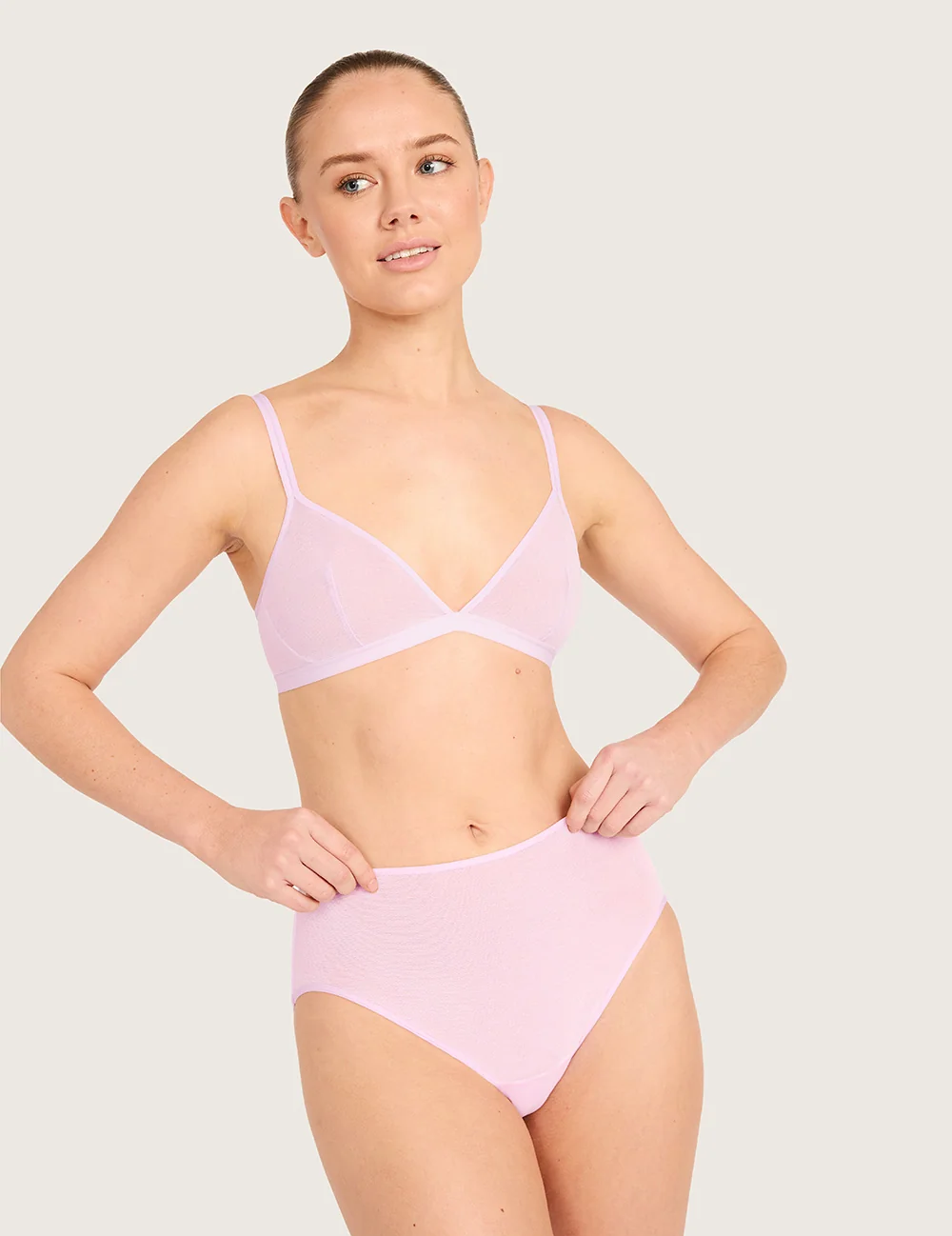 Boody FreeMesh high cut maxi-trusse i Pink Sorbet – billede 6