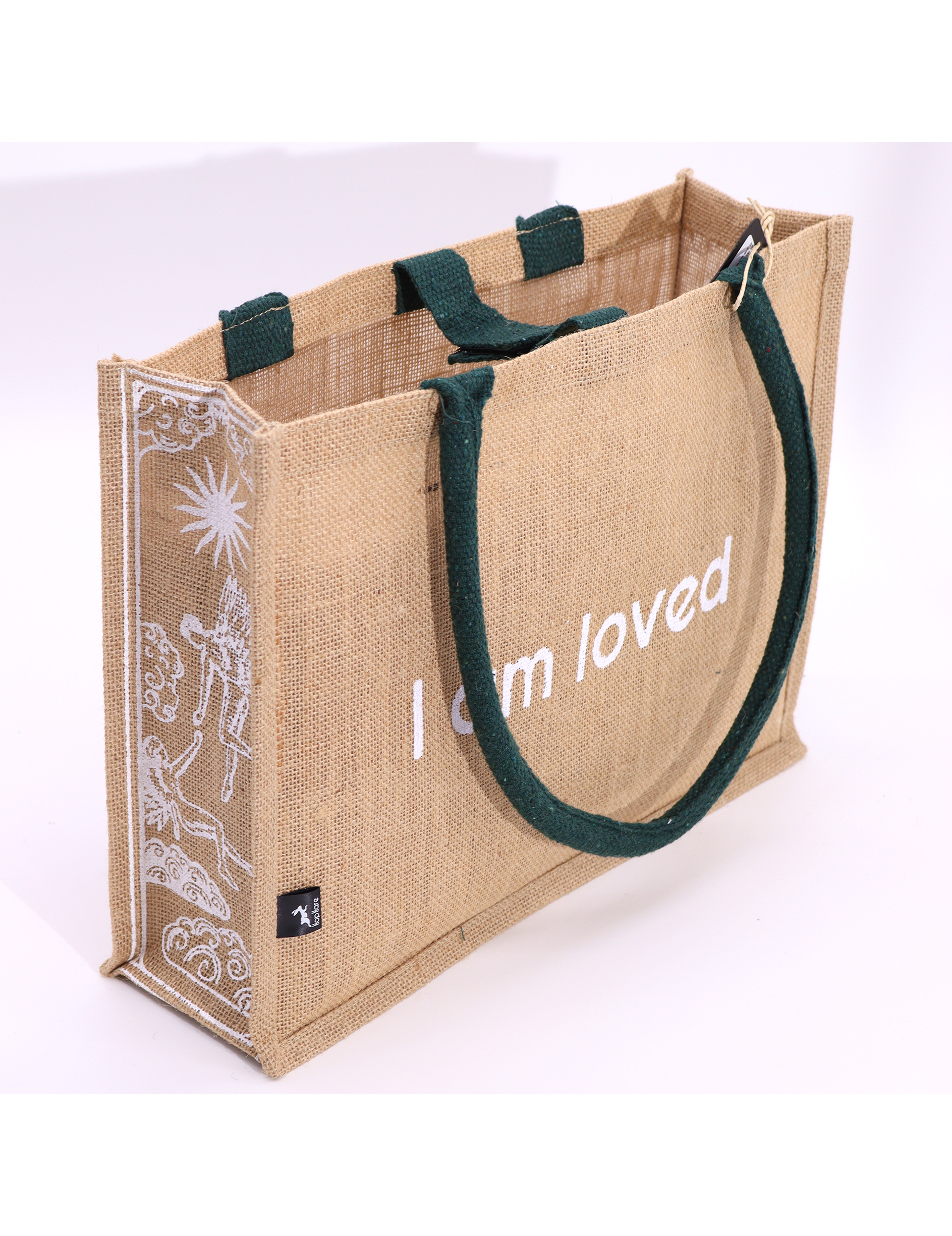 Jute Bag Tygkasse – I Am Loved