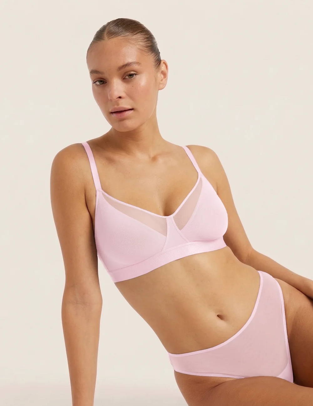 Boody FreeMesh bøjlefri BH i Pink Sorbet – billede 4