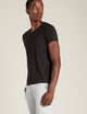 Herr T-shirt med V-ringning – Svart