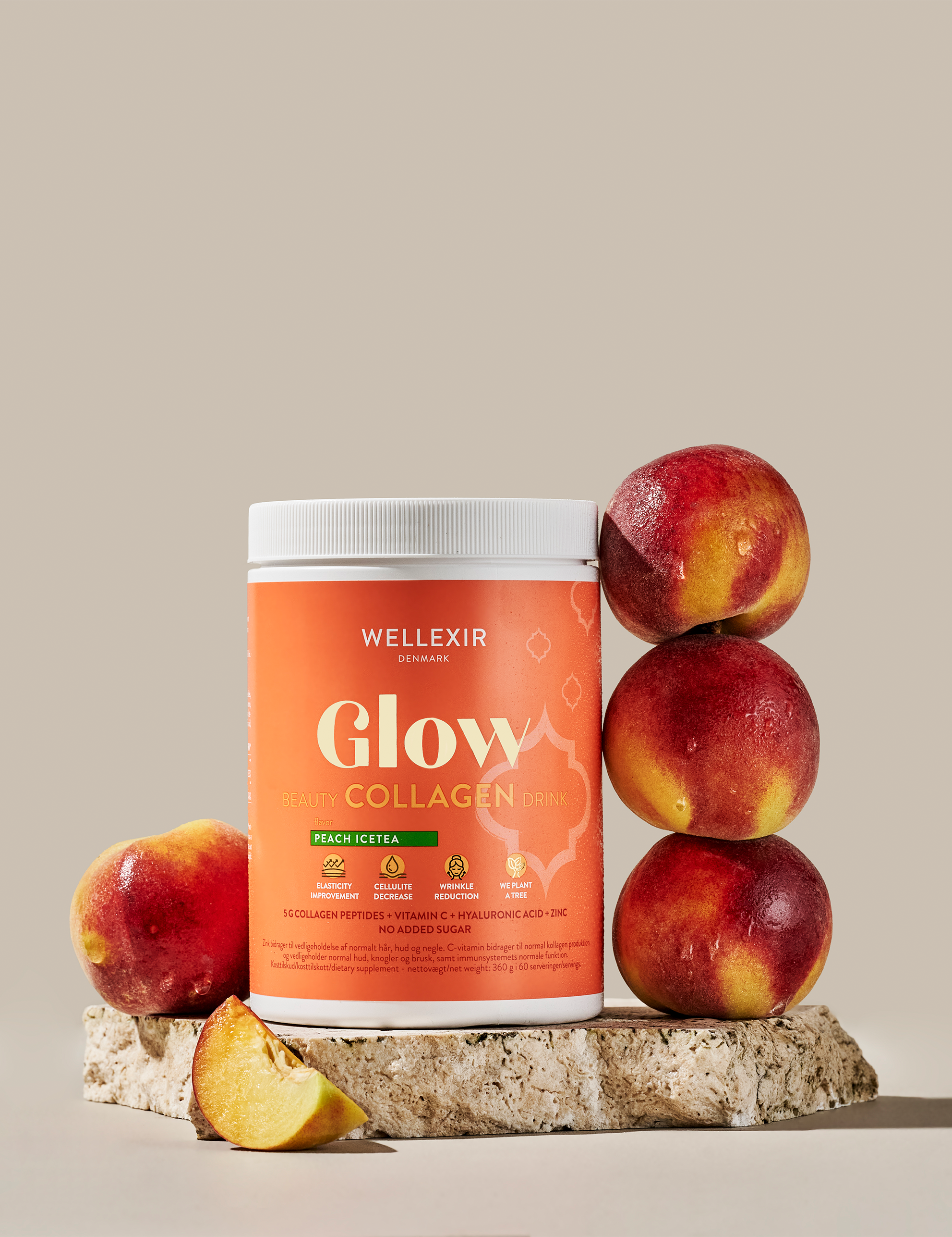 Glow Beauty Collagen Drink – Peach Ice Tea (360 g)