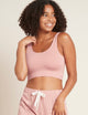 Ribbad sömlös BH – Dusty Pink