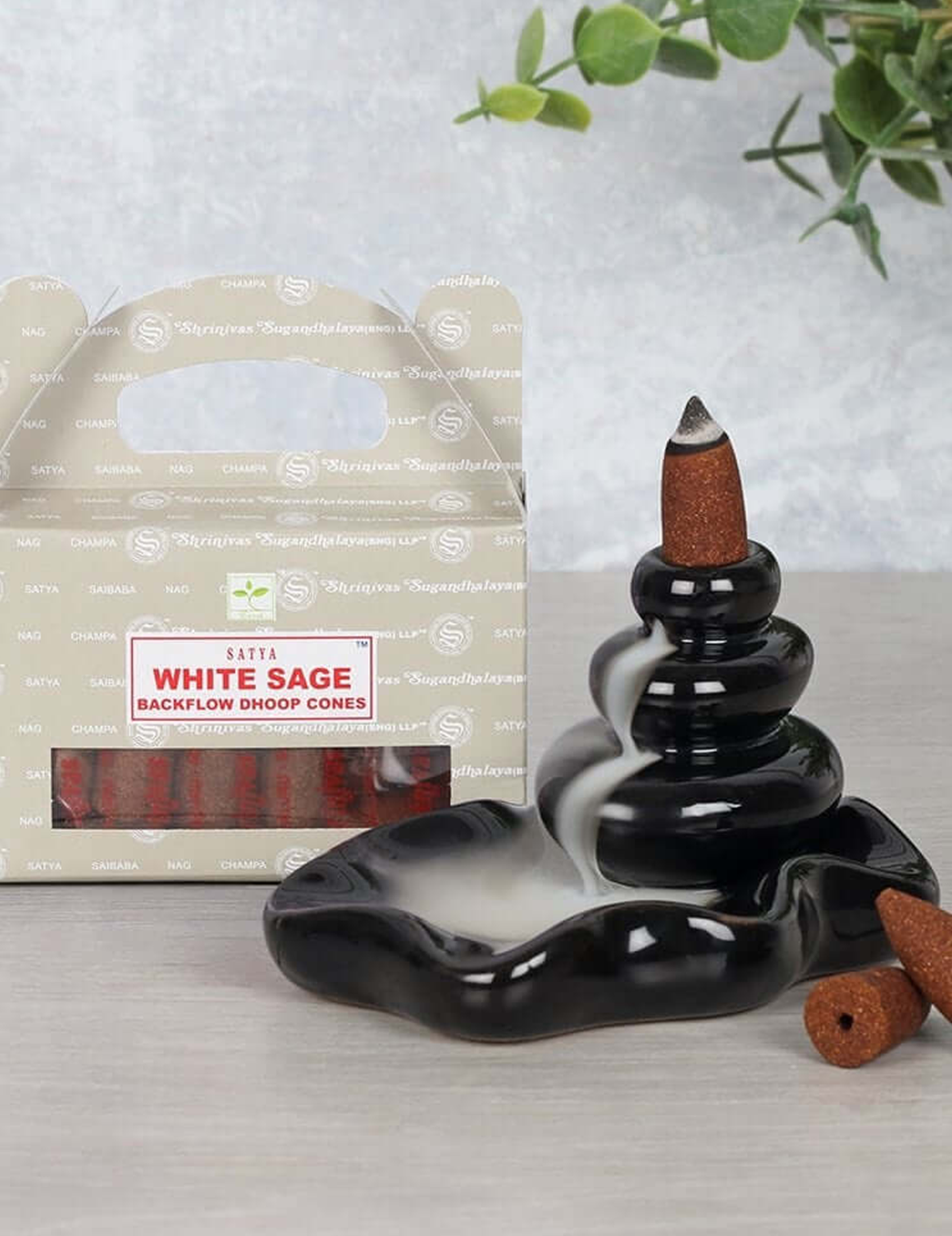 Backflow Dhoop rökelsekoner – White Sage
