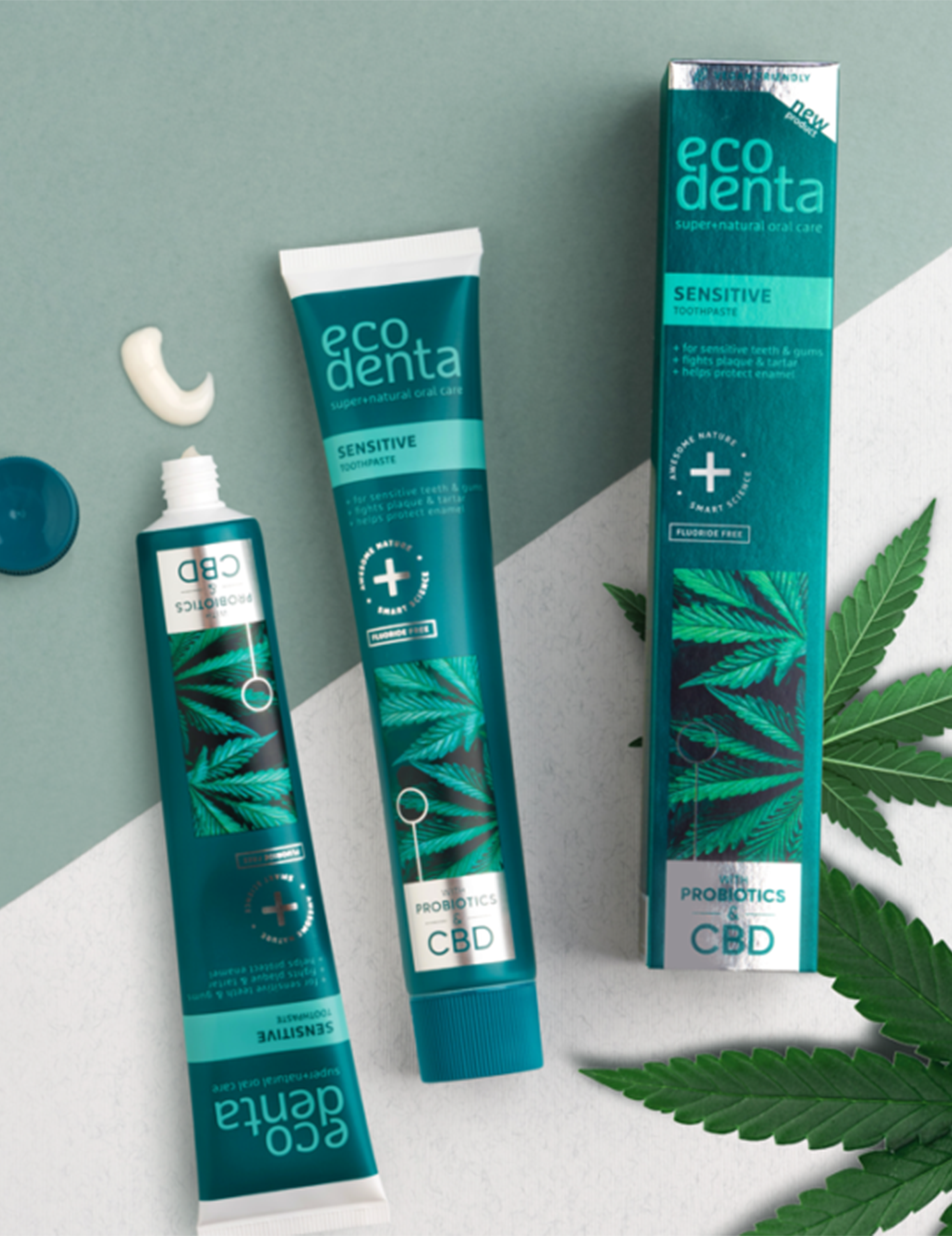 Sensitiv tandkräm med CBD och probiotika