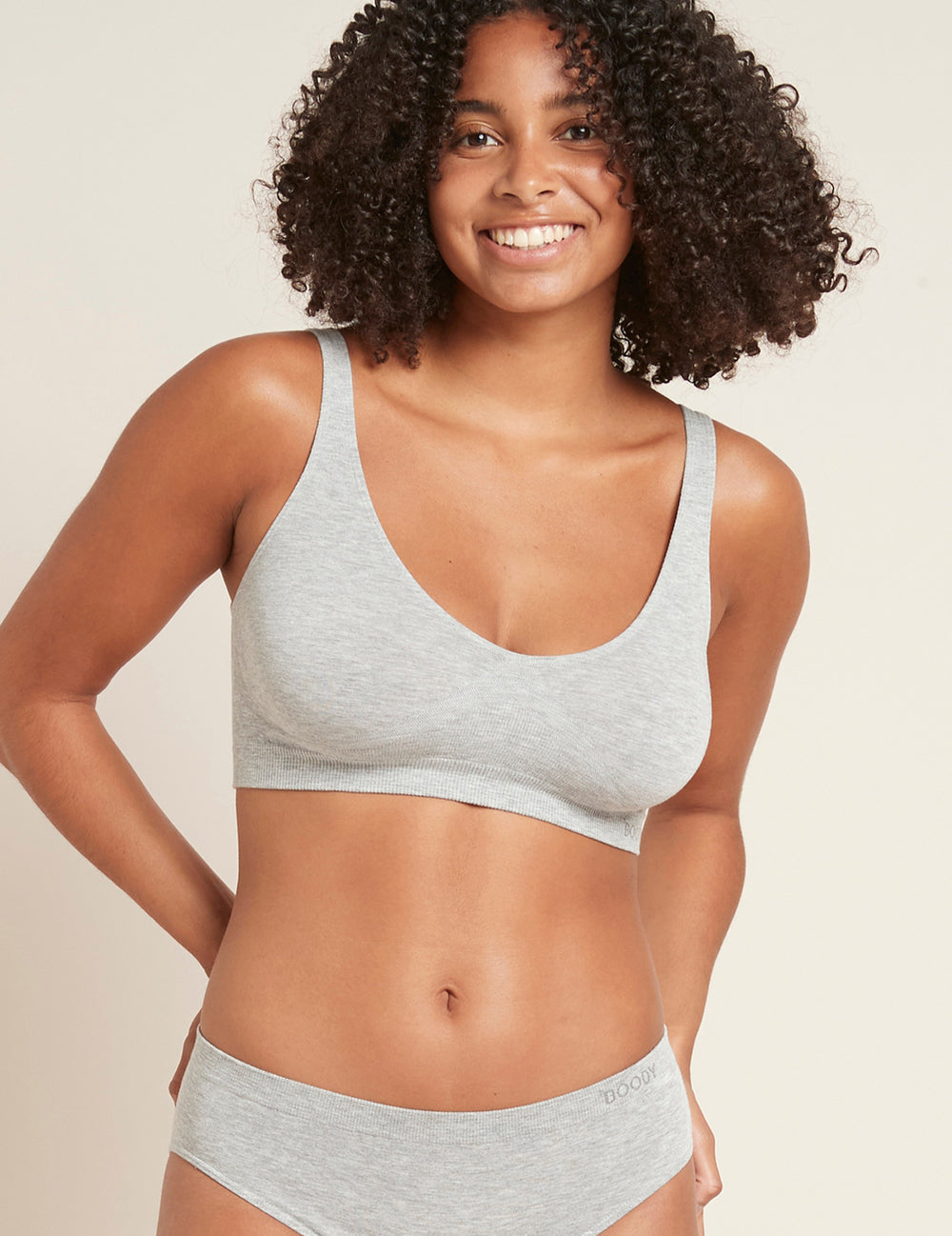 Shaper Crop Bra – Ljusgråmelerad