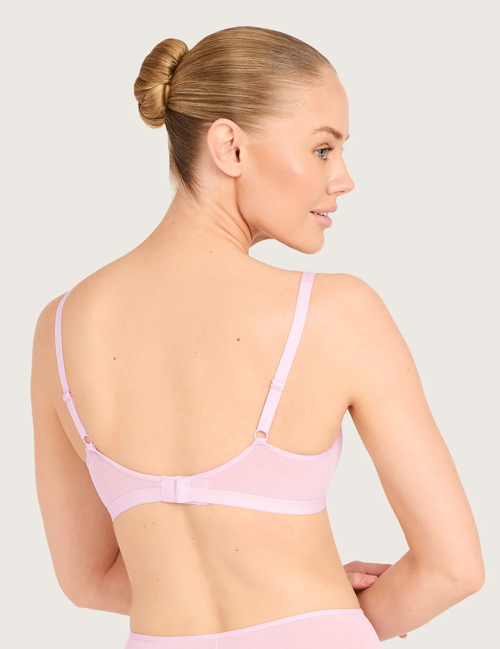 Boody FreeMesh trekants-bh i Pink Sorbet set bagfra
