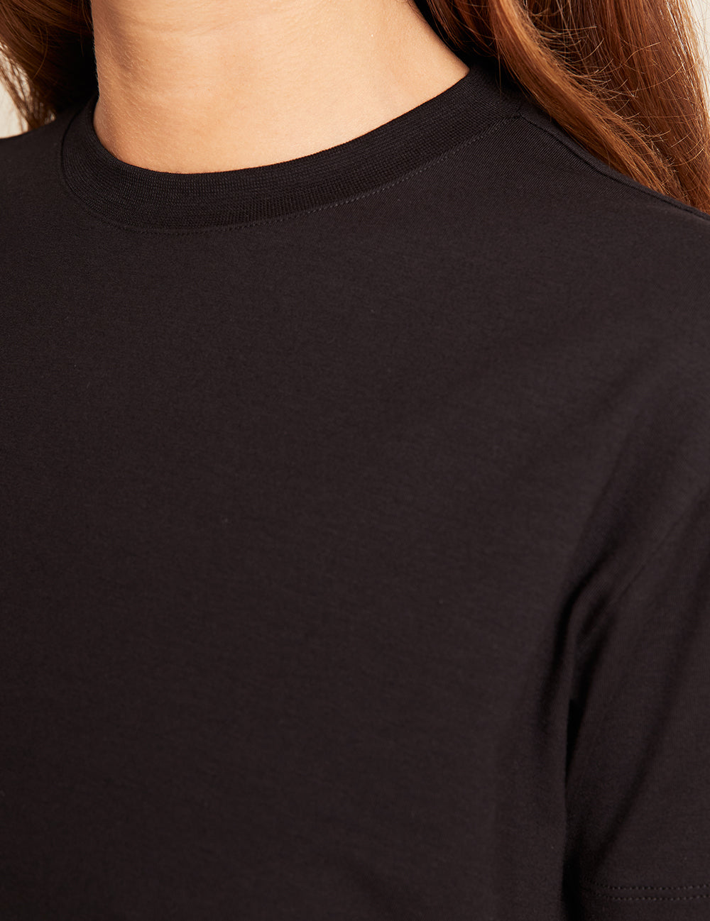 Dam T-shirt Classic Crew Neck – Svart