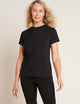 Dam T-shirt med rund hals – Svart