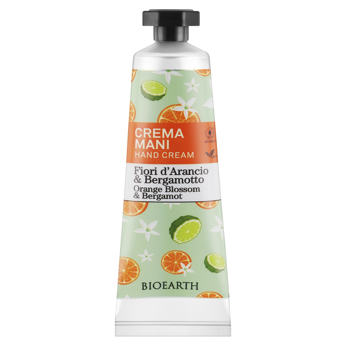 Bioearth Family håndcreme med appelsinblomst og bergamotte, 30 ml