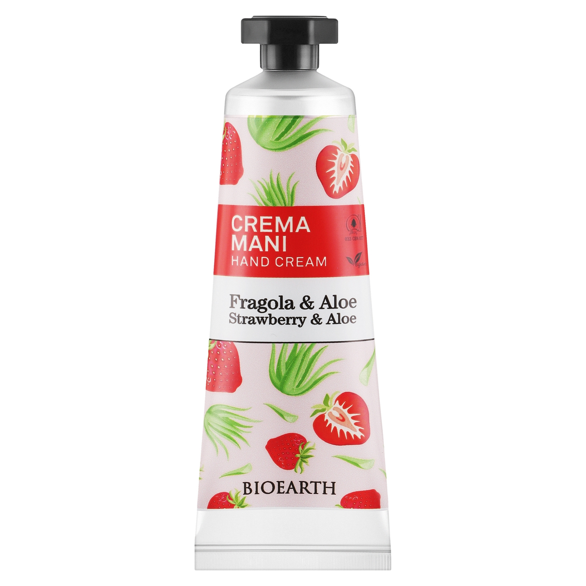 Bioearth Family håndcreme med jordbær og aloe, 30 ml