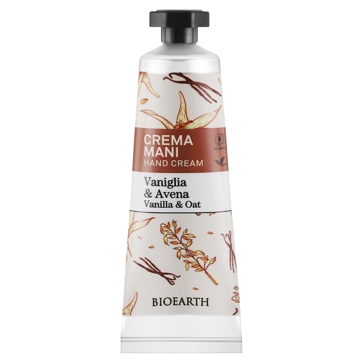 Bioearth Family håndcreme med vanilje og havre, 30 ml
