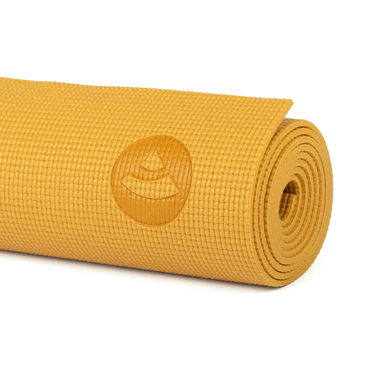 Hop­rullad gul LEELA Chakralign yogamatta