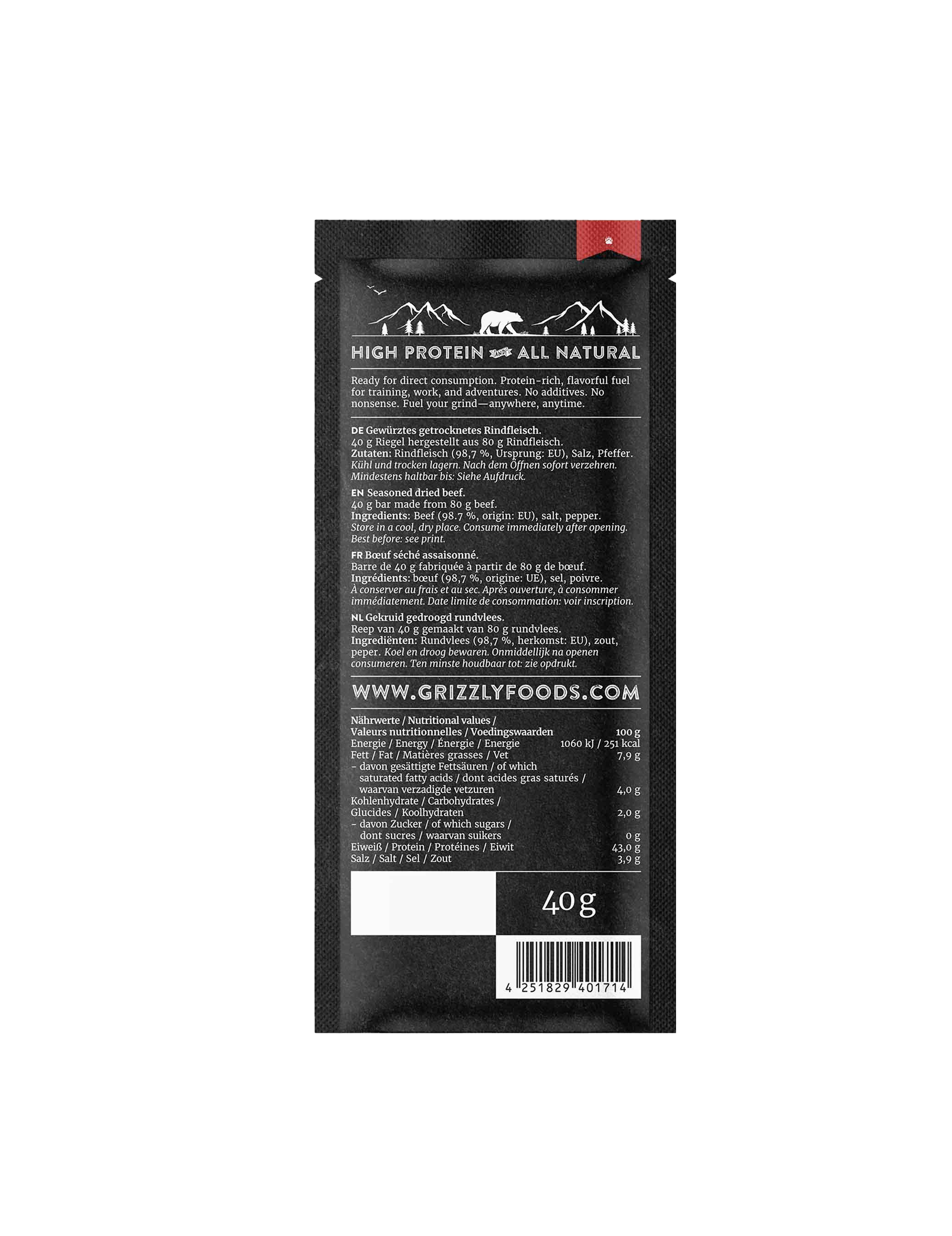 Oxköttsproteinbar (40 g)