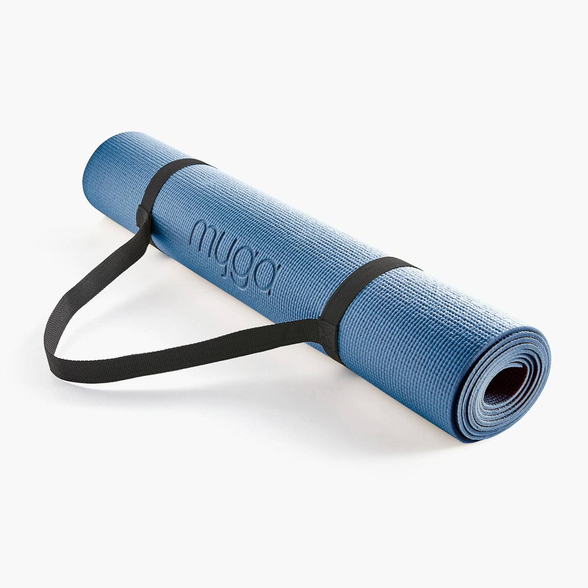 Myga yogamatta för nybörjare 4 mm – Navy Peony
