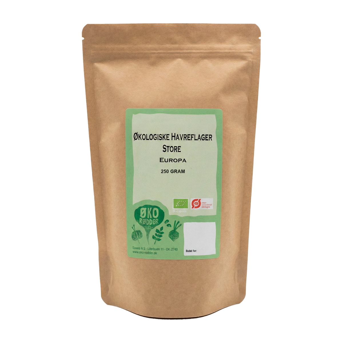 Øko Rødder – Store økologiske havreflager 250g