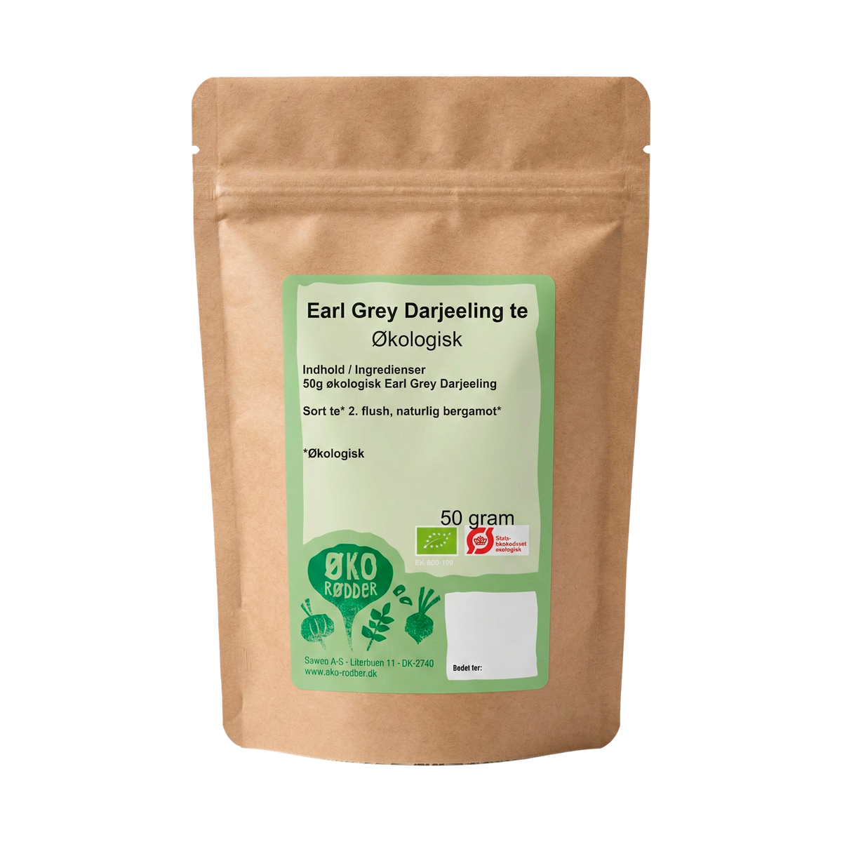 Øko Rødder Økologisk Sort Te – Earl Grey Darjeeling