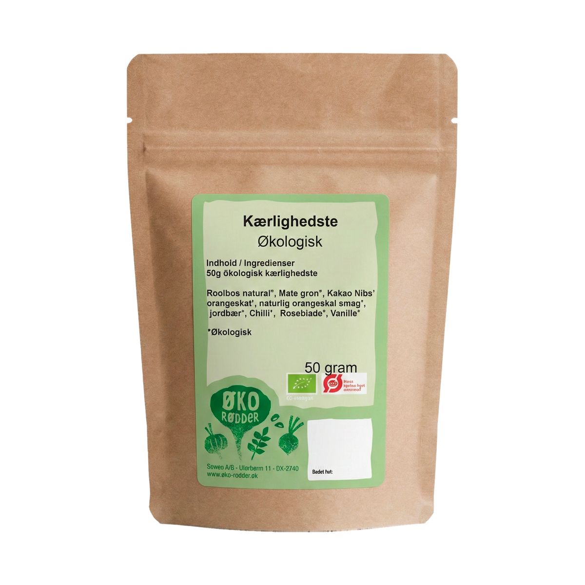 Øko Rødder Økologisk Rooibos & Urtete – Kærligheds Te