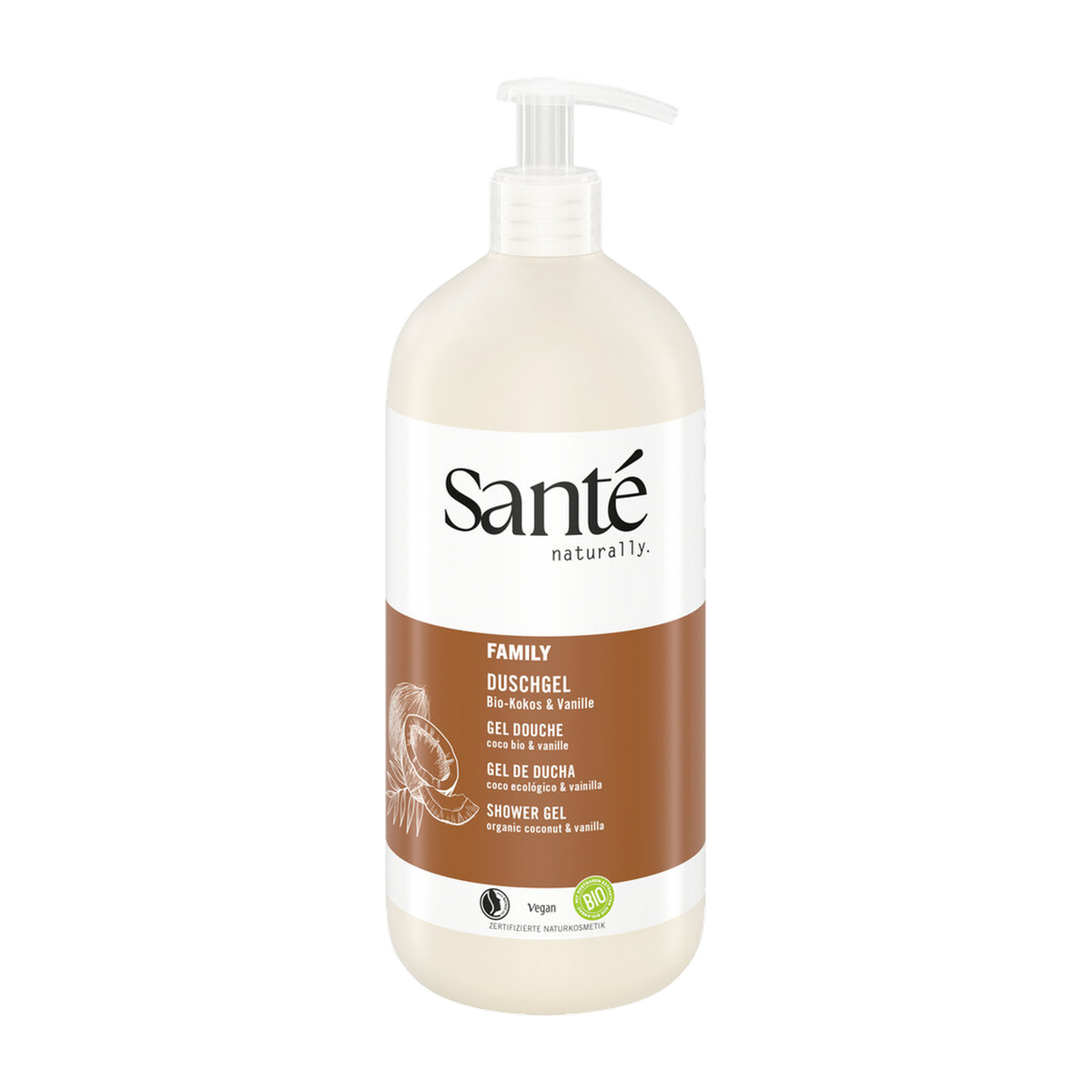 Santé Family kokos & vanilj XL duschgel – 950 ml